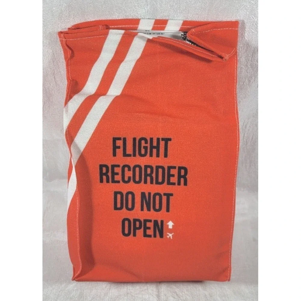 Airportag Flight Recorder Do Not Open Insulated Lunch Bag - Orange - 12